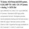Eyemax SuperLive Plus T Series 4CH 4K CCTV DVR System Suport Cameras Upto 8MP, 4K,for HD-TVI, HD-CVI, HD-AHD, 960H Analog Cameras -2TB HDD- view 3