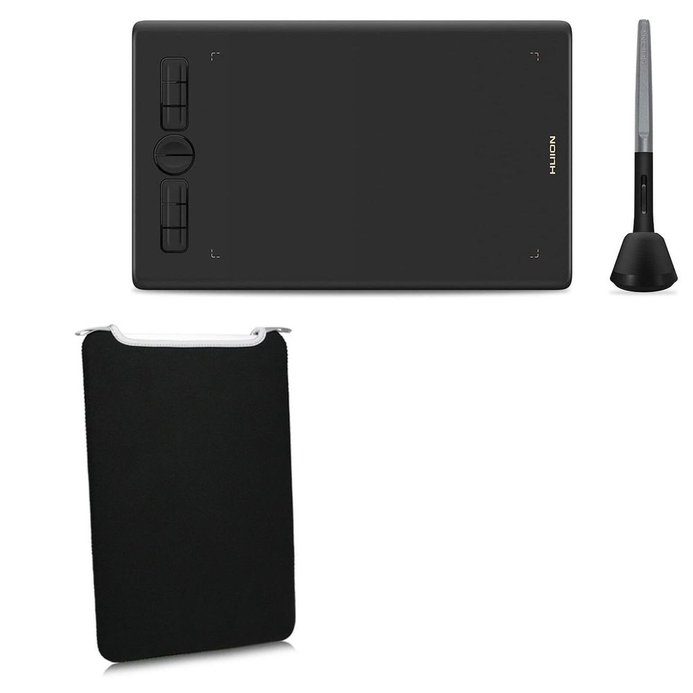 BoxWave Case Compatible with Huion Inspiroy H580X - SlipSuit, Soft Slim Neoprene Pouch Protective Case Cover - Jet Black