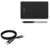 BoxWave Cable Compatible with Huion Inspiroy H420X - DirectSync PD Cable (3ft) - USB-C to USB-C (100W), Type C Braided Charge and Fast Sync - Jet Black view 1