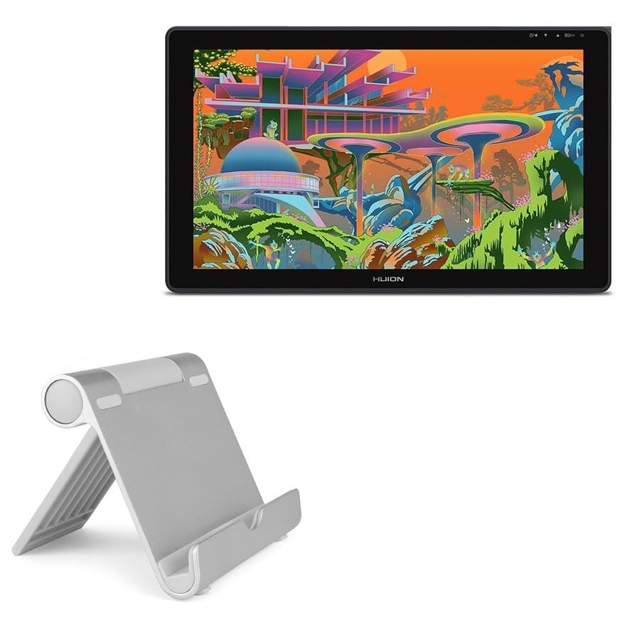 BoxWave Stand and Mount Compatible with Huion Kamvas 22 Plus (21.5 in) - VersaView Aluminum Stand, Portable, Multi Angle Viewing Sturdy