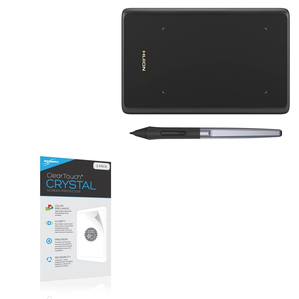 BoxWave Screen Protector Compatible with Huion Inspiroy H420X - ClearTouch Crystal (2-Pack), HD Film Skin - Shields from Scratches