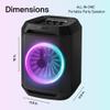 Philips Bluetooth Party Speaker, Dynamic Bass Boost, Bluetooth and Aux-in, Microphone Input, Wireless Pairing for Stereo Sound, Up to 7 Hours Battery, Built-in Carry Handle (Party Speaker 2208-4) view 3
