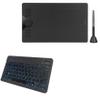 BoxWave Keyboard Compatible with Huion HS610 - SlimKeys Bluetooth Keyboard - with Backlight, Portable Slim LED 7 Colors - Jet Black view 1
