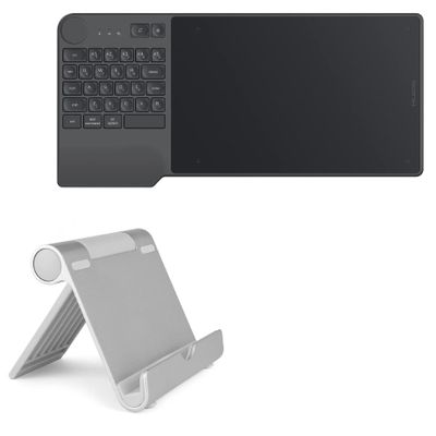 BoxWave Stand and Mount Compatible with Huion Inspiroy Keydial KD200 - VersaView Aluminum Stand, Portable, Multi Angle Viewing Sturdy