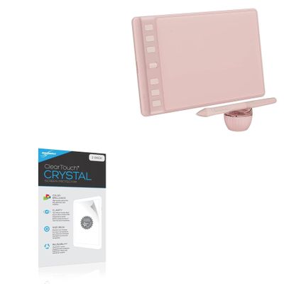 BoxWave Screen Protector Compatible with Huion Inspiroy 2S - ClearTouch Crystal (2-Pack), HD Film Skin - Shields from Scratches