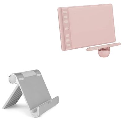 BoxWave Stand and Mount Compatible with Huion Inspiroy 2S - VersaView Aluminum Stand, Portable, Multi Angle Viewing Sturdy