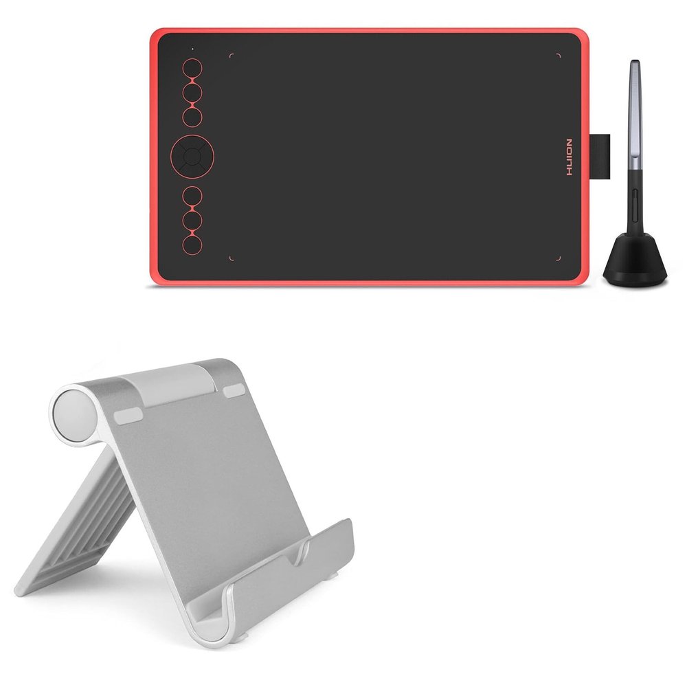 BoxWave Stand and Mount Compatible with Huion Inspiroy Ink H320M - VersaView Aluminum Stand, Portable, Multi Angle Viewing Sturdy