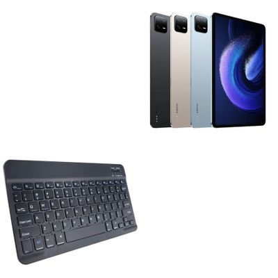 BoxWave Keyboard Compatible with Xiaomi Pad 6 - SlimKeys Bluetooth Keyboard, Portable Thin with Chiclet-Style Keys - Jet Black