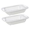 WHAMVOX Extendable Sink Drain Basket 2 Pack Round Cornered Easy to Clean for Vegetable Fruit Washing view 1