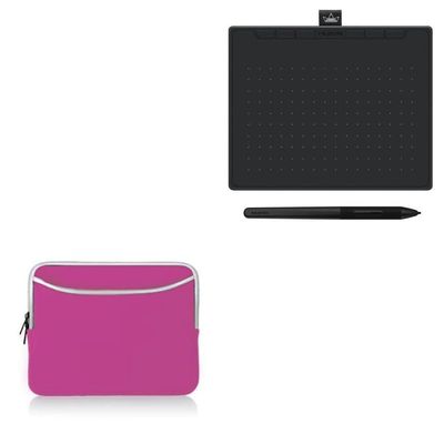 BoxWave Case Compatible with Huion Inspiroy RTS-300 - SoftSuit with Pocket, Soft Pouch Neoprene Cover Sleeve Zipper Pocket - Flamingo Pink
