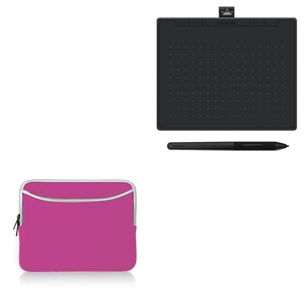 BoxWave Case Compatible with Huion Inspiroy RTS-300 - SoftSuit with Pocket, Soft Pouch Neoprene Cover Sleeve Zipper Pocket - Flamingo Pink