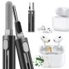 1 Pack Cleaner Kit for Airpods 4 Case 2024,Cleaning Kit Pen Shape with Soft Brush Flocking Sponge Tool for Bluetooth Earphones Headphones Charging Case,Phone,Camera andComputer(Black) view 1
