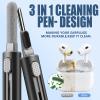 1 Pack Cleaner Kit for Airpods 4 Case 2024,Cleaning Kit Pen Shape with Soft Brush Flocking Sponge Tool for Bluetooth Earphones Headphones Charging Case,Phone,Camera andComputer(Black) view 2