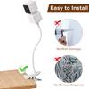 2Pack Flexible Clamp Mount for Wyze Cam Pan V3 Indoor/Outdoor Camera, Cam Pan V2, Cam V4/V3/V2, Cam Outdoor, Gooseneck Monitor Mounting Bracket for Baby, No Tools or Wall Damage view 4