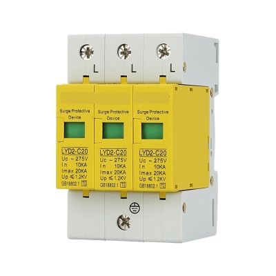 3P 10KA~100KA 275V 385V 420V AC,2P+N Lightning Protection Device, Indoor Surge Protection Device, Low Voltage Lightning Arrester Lightning Protection Device (Size : 385V, Color : 60KA-100KA)