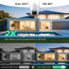 MaxiViz Wireless Solar Security Camera Outdoor, Home Security Cameras with Solar Panel 360 Live View, 2K Color Night Vision, AI Motion Detection, IP66 Weatherproof, Local/Cloud Storage (2 Packs) view 2