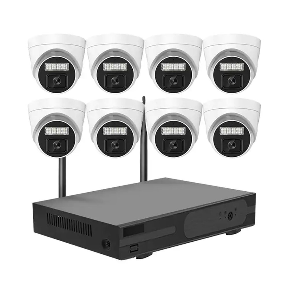 8CH 2K Wireless WiFi Home Security Camera System with 8 Cameras, Full HD 5MP CCTV Water Proof Surveillance Camera Kit with Two Way Audio, Color Night Vision, Human Detection