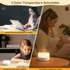 JUSHENG Baby Night Lights for Nursery, 3 Color Temperature Selectable & Dimmable, Rechargeable LED Bedside Lamps Touch Light for Nightstand, Breastfeeding, Nighttime Diaper Changes, White view 4