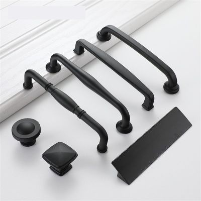 NALsa Modern Black Cabinet Handle Square Furniture Hardware Stainless Steel Kitchen Door Knobs Cupboard Wardrobe Drawer Pulls 1Pcs (Color : 675-128mm)