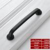 NALsa Modern Black Cabinet Handle Square Furniture Hardware Stainless Steel Kitchen Door Knobs Cupboard Wardrobe Drawer Pulls 1Pcs (Color : 675-128mm) view 2