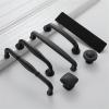 NALsa Modern Black Cabinet Handle Square Furniture Hardware Stainless Steel Kitchen Door Knobs Cupboard Wardrobe Drawer Pulls 1Pcs (Color : 675-128mm) view 3