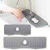 Self-draining Silicone Splash Guard Kitchen Sink Durable Faucet Drain Pad for Clean Grey L view 2