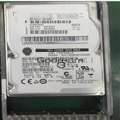 RKEBK for X3850 M2 X3950 M2 Server Hard Disk 600G 10K SAS 2.5 Inch 49y2023