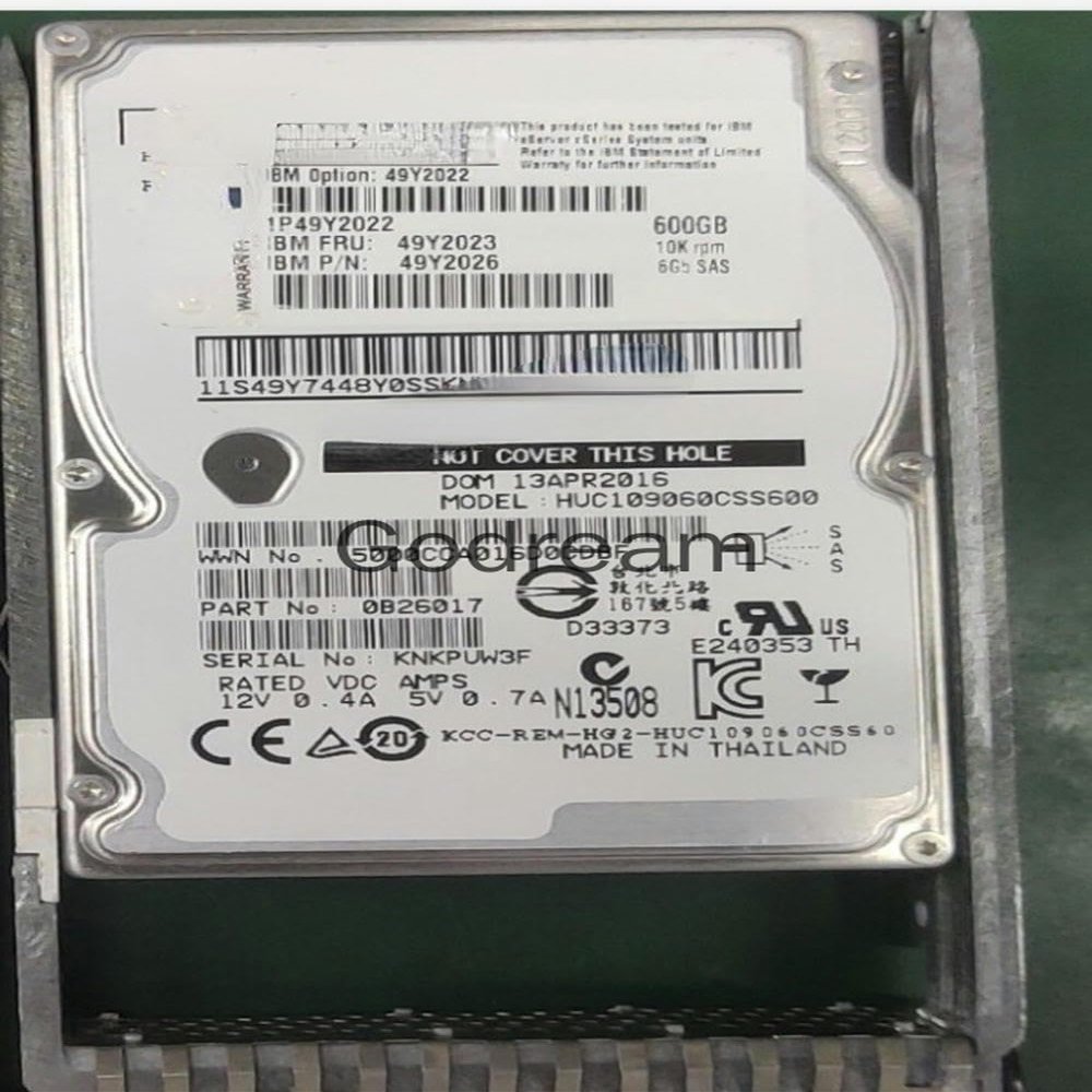 RKEBK for X3850 M2 X3950 M2 Server Hard Disk 600G 10K SAS 2.5 Inch 49y2023