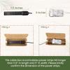 Cable Management Box, Handmade Rattan Cable Organizer, 2 Open Slots Cords Hider Box, Under Desk Cord Organizer for Computer Router USB Hub & Power Strip, Patent Pending, 13" x 5.1" x 5.1", Natural view 3