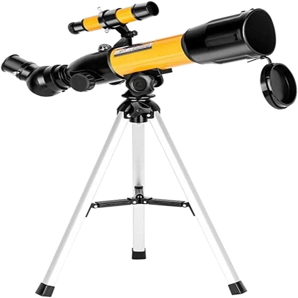 Astronomical Telescope, 360 Refractor Telescope Black Yellow, Easy to Install and Use, Ideal for Beginners, Children and Adults, Observation