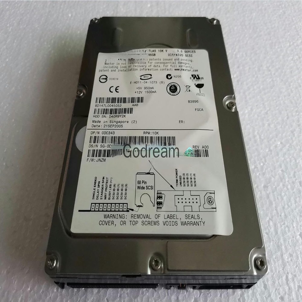 RKEBK for 8D147L0,045,052 10K 146G U320 68 Pin SCSI Hard Disk 0DC343