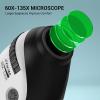 60-135X Miniscope Portable Microscope Kids Minilabsters,Educational Mini Pocket Microscope with 5 Prepared Slides for Children Students view 3