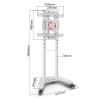 THEGA Mobile Stand - Universal TV Floor Stand, Mobile TV Cart On Wheels for 32-60 Inch Screen TVs, Horizontal and Vertical Screen Rotation Rolling TV Stand, Height Adjustable TV Mount view 2