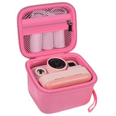 ANKHOH Case for Dylanto/for DUDUDRAGON/for Yehtta/for Gofunly/for LETSHAH Kids Camera Instant Print, 1080P Kid Cameras Storage Organizer Gifts Bag for Printing Paper and Toy Accessories,Pink-Only Box