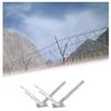 GZHERVICES 1 Pair Razor Wire Bracket, Barb Wire V Extension Arm, Hot-dip Galvanised V-Bracket, Roll Concertina Garden Fence Wire Bracket view 1