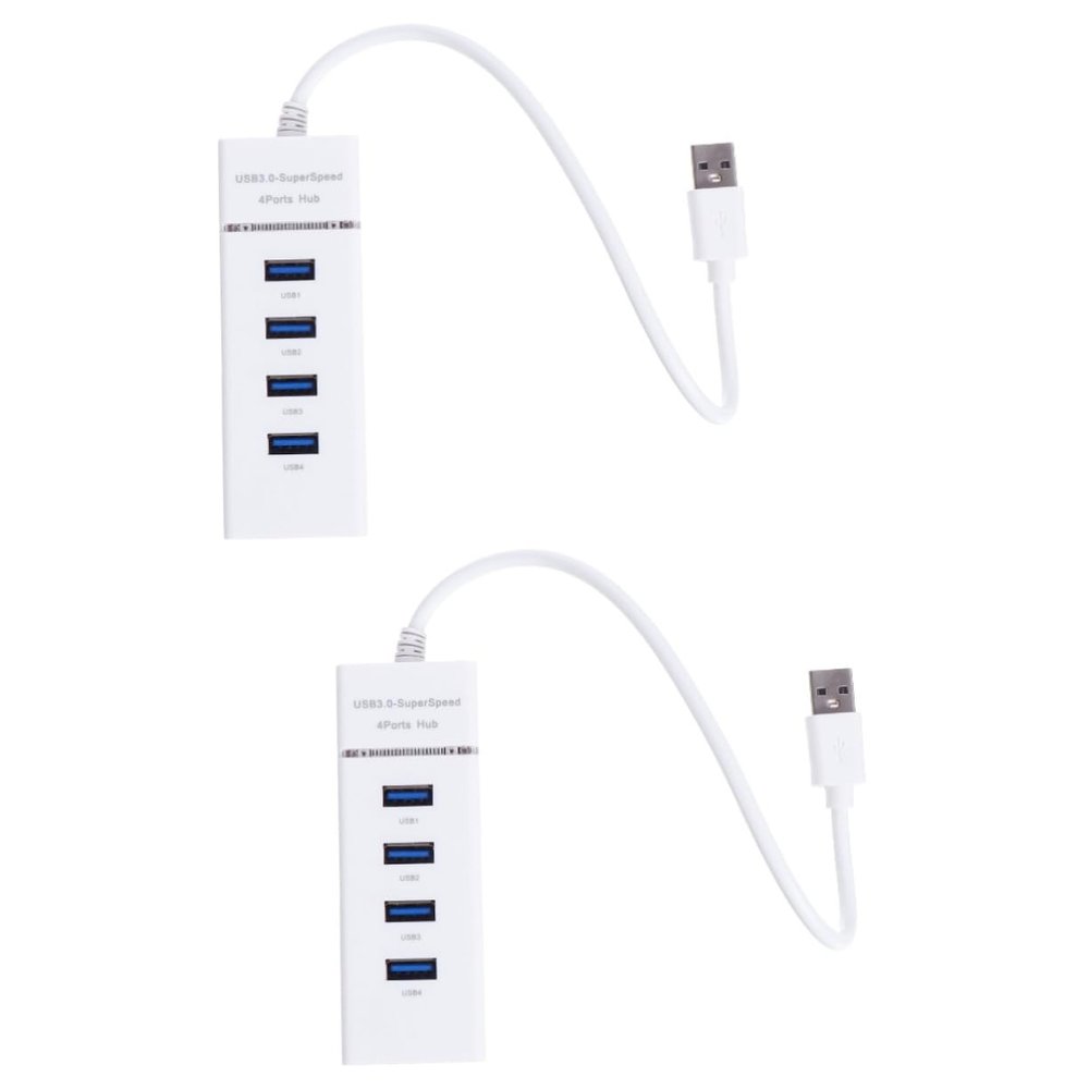 OSALADI 2pcs USB Port Hub Splitter Adapter Compact Cable Expansion for Laptop High-Speed Data to Design