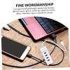 OSALADI 2pcs USB Port Hub Splitter Adapter Compact Cable Expansion for Laptop High-Speed Data to Design view 3