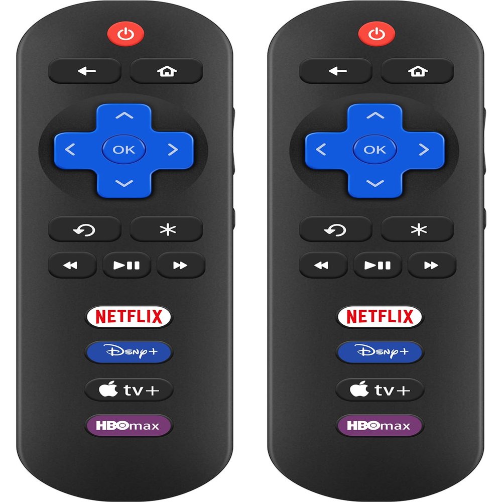 (2-Pack) for Onn-Roku-TV-Remote,for TCL-Roku-TV-Remote,for Hisense Roku/Sharp Roku/Insignia Roku Smart TVs (Only for Roku TV)