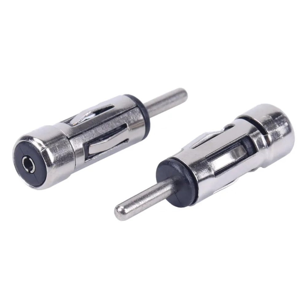 ImBros 2PCS Car Vehicles Rad1o Stereo ISO to Din Aerial Antenna Mast Adaptor Connector Plug Car Aerial Adaptor Car Accessories