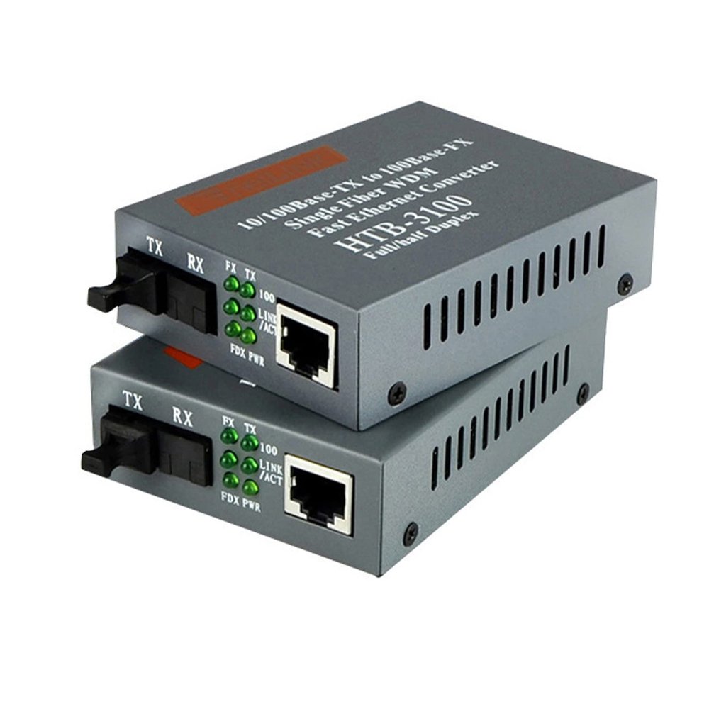Network Transceiver CHICHIYANG 10/100M Ethernet to Fiber Converter Multi-Mode Fiber ...