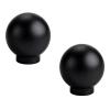 Cabinet Pull HandlesConcealed Handles2 Pcs Cabinet Handles Black Cupboard Door Knobs Closet Drawer Pull Handles, for Kitchen Bathroom Bedroom Furniture, Aluminum Alloy (Single Hole B) ( Color : Blac view 1