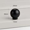 Cabinet Pull HandlesConcealed Handles2 Pcs Cabinet Handles Black Cupboard Door Knobs Closet Drawer Pull Handles, for Kitchen Bathroom Bedroom Furniture, Aluminum Alloy (Single Hole B) ( Color : Blac view 3