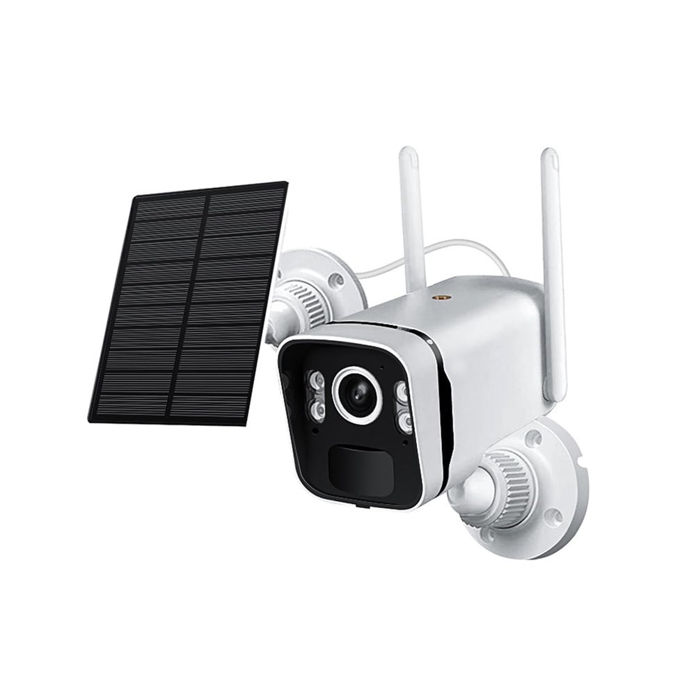 Outdoor 4MP Solar Power Security Camera, Wireless WiFi Surveillance Camera with 2-Way Audio, Color Night Vision, Motion Detection