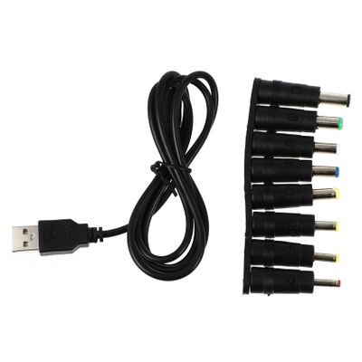 OSALADI 3sets Multi-Functional USB to Dc Power Cable Adapter Pin Dc Converter for Tablets Overload Circuit Protection Easy to Use Heat-Resistant Reliable Power Cable Adapter