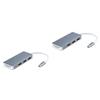 Gatuida 2pcs Single USB Hub with Ports and Micro Interface Type-c Compatible for Windows and Laptops Compact Design for Travel and Work Grey view 1