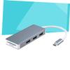 Gatuida 2pcs Single USB Hub with Ports and Micro Interface Type-c Compatible for Windows and Laptops Compact Design for Travel and Work Grey view 4