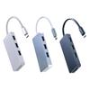 OSALADI 2pcs Single USB Hub Type- Compact for Laptops Lightweight Design for Compatible Space Grey Type- Card Reader view 3