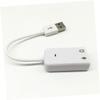 OSALADI 2pcs USB Sound Adapter Cable Line for Sound and Play for Notebook and Laptop Use for Headphones and Speakers view 2