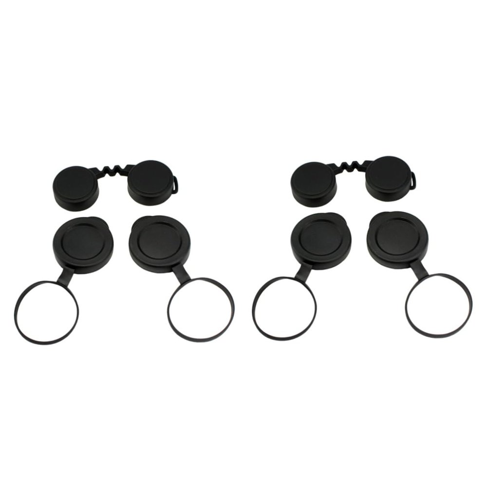 OSALADI 2sets Rubber Objective Lens Caps for Binoculars and Scratch Easy Installation Compact for Outdoor Activities and Bird Watching