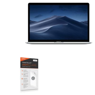 BoxWave Screen Protector Compatible with Apple MacBook Pro 15" (2018) - ClearTouch Anti-Glare (2-Pack), Anti-Fingerprint Matte Film Skin
